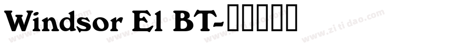 Windsor El BT字体转换
